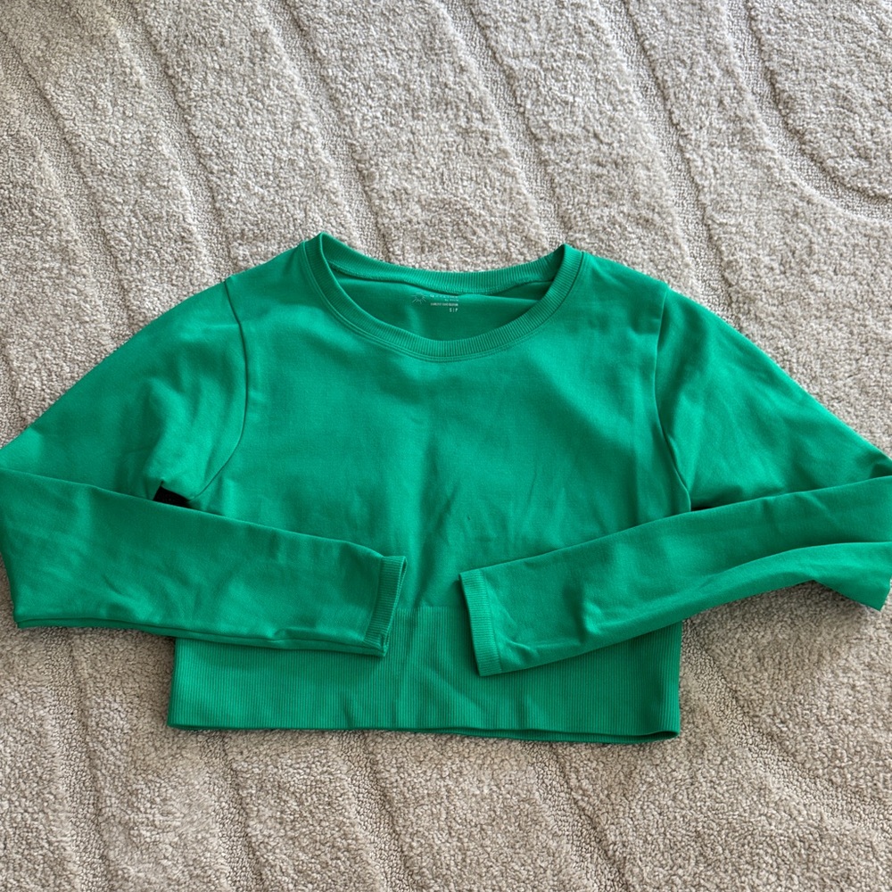Aerie Vibrant Green Crew Neck Top